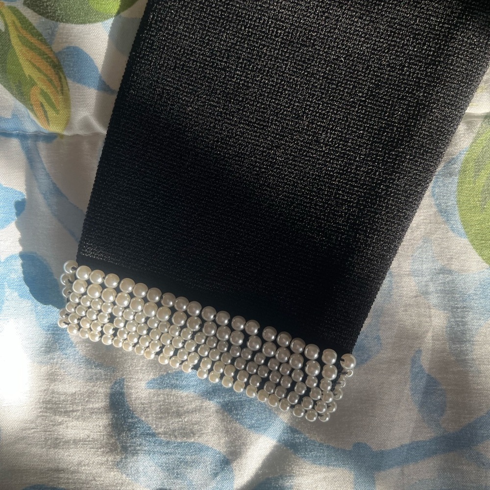 Sandro Black Cropped Cardigan with Crystal Trim - Picture 11 of 15